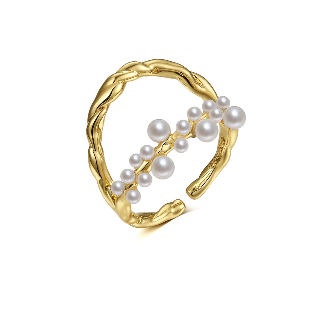 Bubbling Gold Plated Ring