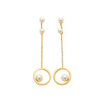 SS Gold Earrings with Pearls