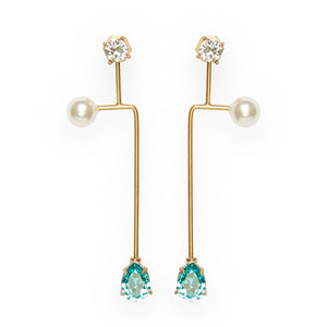 
                  
                    Bias Gold Long Statement Earrings
                  
                