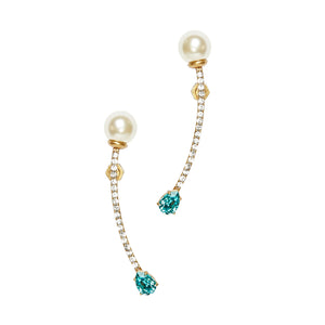 
                  
                    BIAS Pearl Gold Curved Dangle Earrings
                  
                