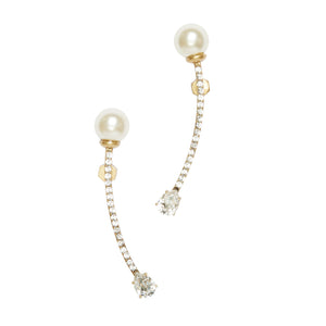 
                  
                    BIAS Pearl Gold Curved Earrings
                  
                