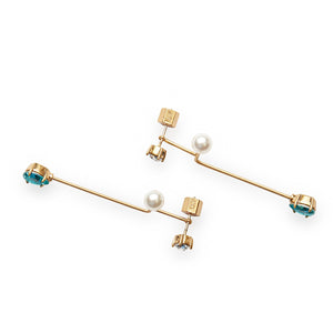 
                  
                    Bias Gold Long Statement Earrings
                  
                