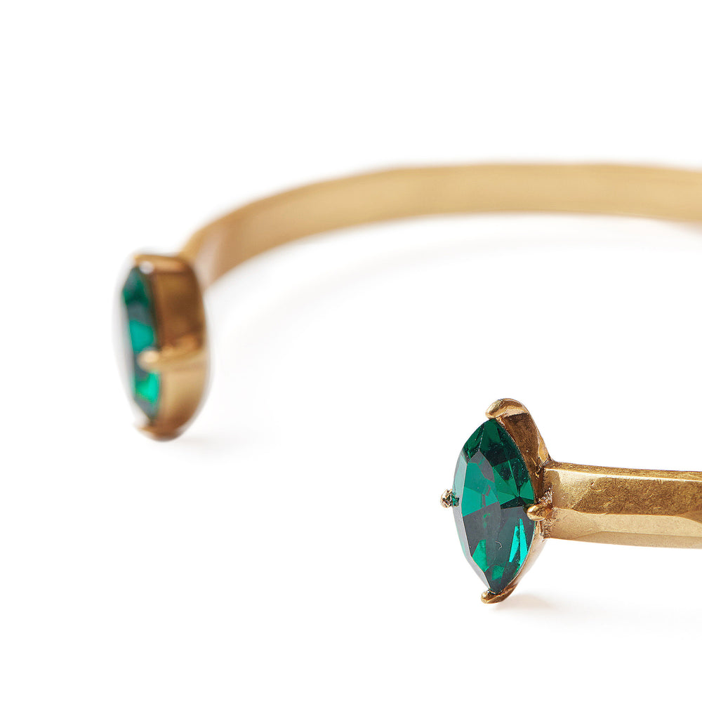 
                  
                    EYE Bangle with Green Crystals
                  
                