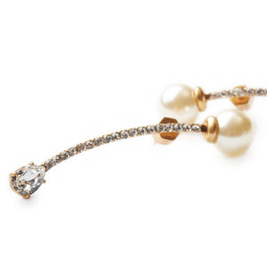 
                  
                    BIAS Pearl Gold Curved Earrings
                  
                