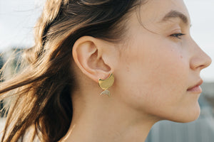 
                  
                    Chillax Gold-plated Moon Earrings
                  
                