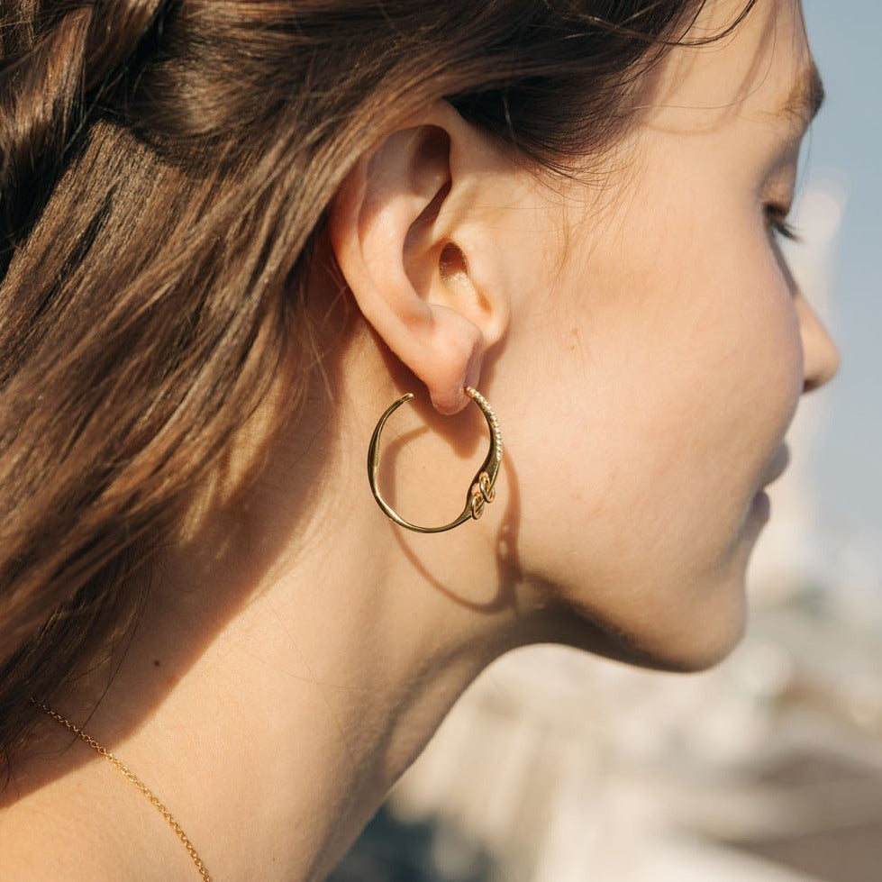 Chillax Gold-plated Hoop Earrings