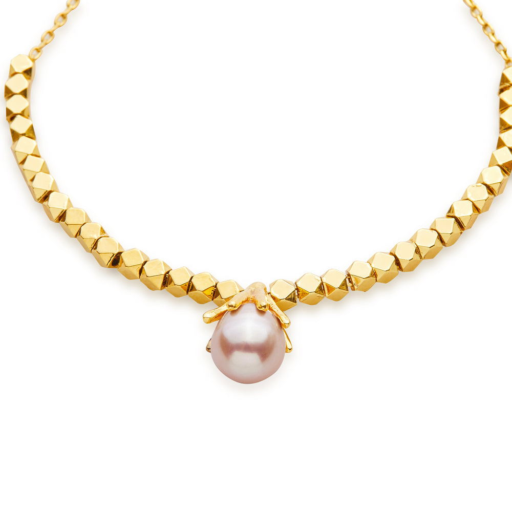 
                  
                    DROP Gold Beads & Purple Pearl Bracelet
                  
                