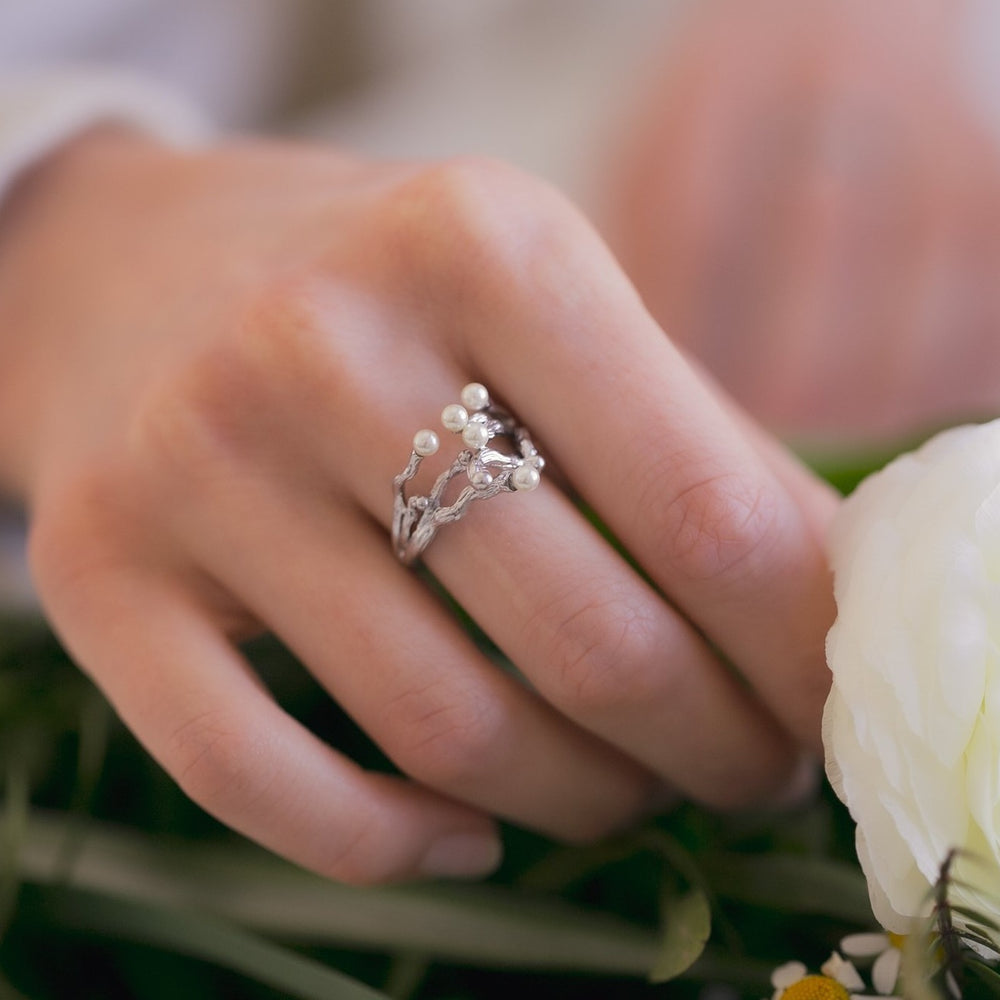 LUSH Silver Cluster Ring