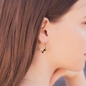 
                  
                    FLOW Small Gold Hoop Earrings with Pearls
                  
                