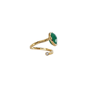 
                  
                    TW Ring With Green Natural Agate Stone
                  
                