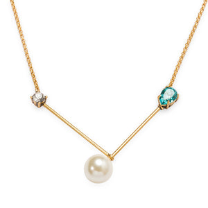 
                  
                    BIAS Pearl Pendant Gold Necklace
                  
                