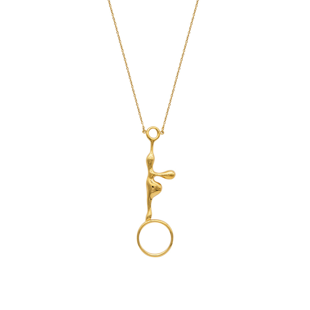 FLOW Irregular Gold Long Necklace