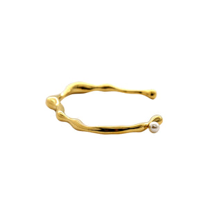 
                  
                    FLOW Gold Bangle With Pearl
                  
                