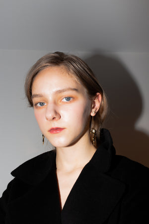 FLOW Asymmetric Gold Long Earrings