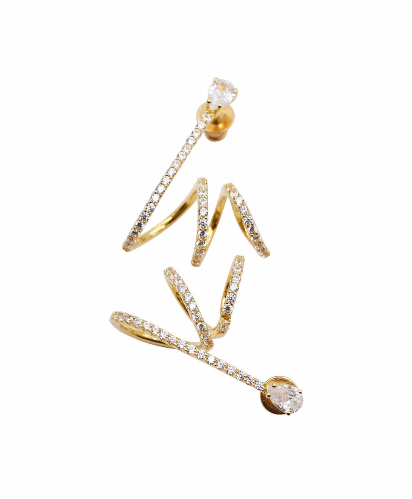 
                  
                    INFINITE Gold Earrings with Crystals
                  
                