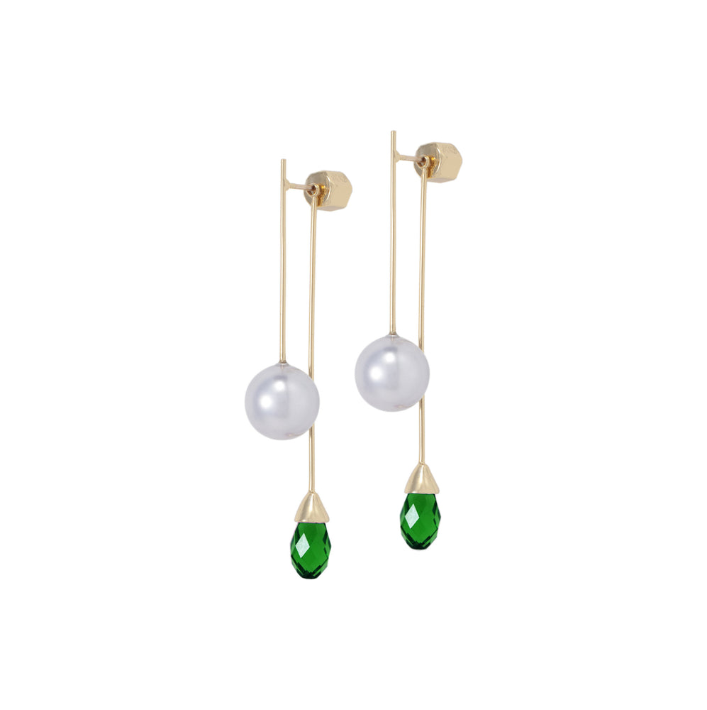 LL Minimalism Green Earrings