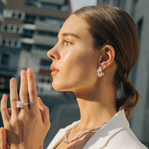 
                  
                    Bubbling White Gold Small Hoop Earrings
                  
                