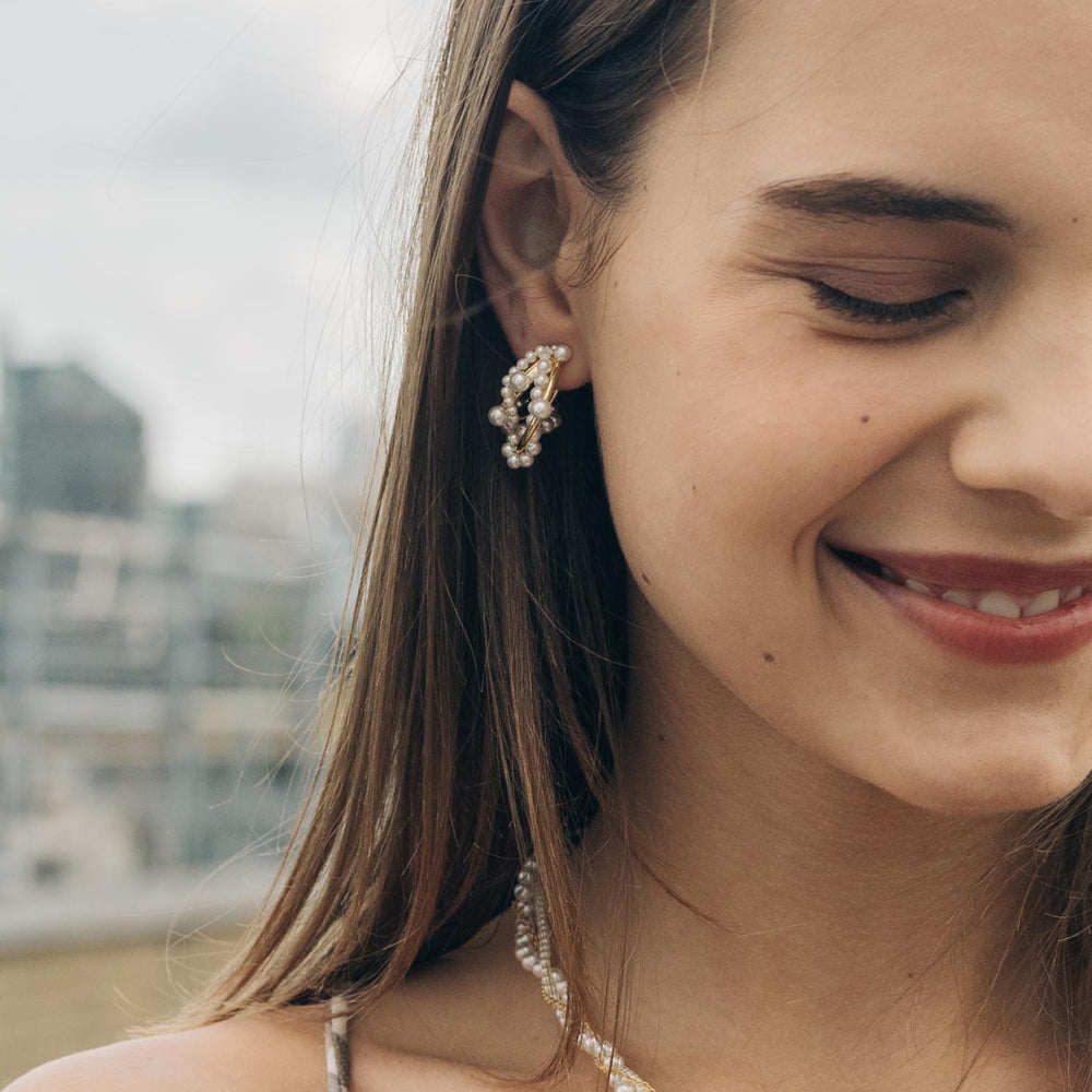 
                  
                    Bubbling Gold Small Hoop Earrings
                  
                