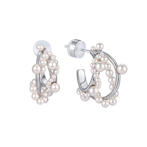 
                  
                    Bubbling White Gold Small Hoop Earrings
                  
                