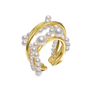 
                  
                    Bubbling Gold Plated Stacked Ring
                  
                
