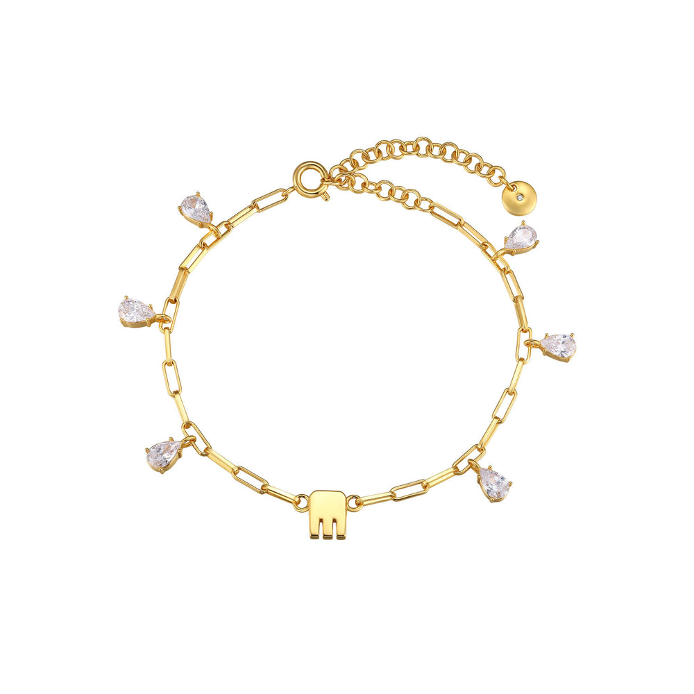 
                  
                    Gold-plated Forks Bracelet with Crystals
                  
                