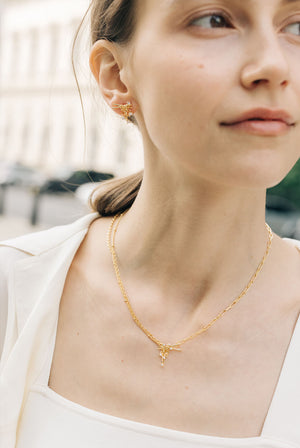 
                  
                    Gold-plated Chopsticks Necklace
                  
                