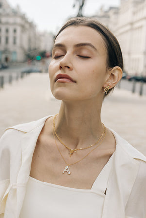 
                  
                    Gold-plated Forks Earrings with Crystals
                  
                