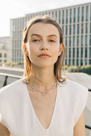 
                  
                    White Gold-plated Chopsticks and Forks Necklace
                  
                