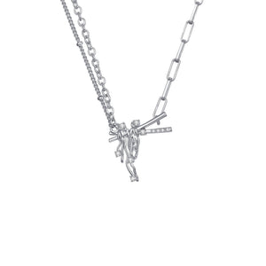 
                  
                    White Gold-plated Chopsticks Necklace
                  
                