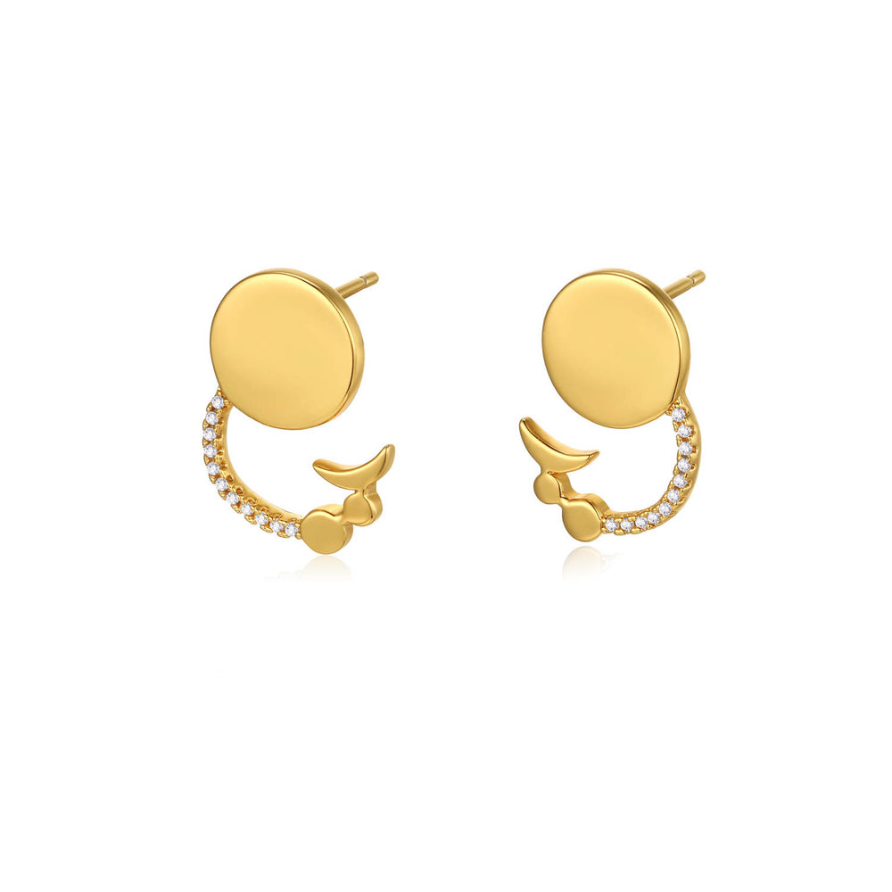 Chillax Gold-plated Small Hoop Earrings with Crystals