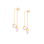 LL NEW Minimalism Earrings with Pink Crystals