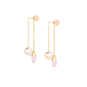 
                  
                    LL NEW Minimalism Earrings with Pink Crystals
                  
                