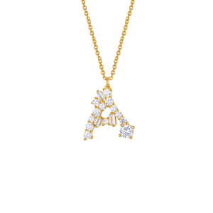 
                  
                    Crystal Initial Necklace - Letter A
                  
                