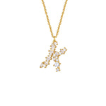 Crystal Initial Necklace - Letter K