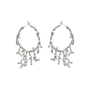 
                  
                    LUSH Silver Earrings with Mini Pearls
                  
                