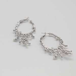 
                  
                    LUSH Silver Earrings with Mini Pearls
                  
                