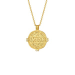 Secret Blessing Gold-plated Coin Double Sided Necklace