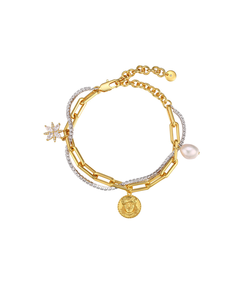 Starlight Gold and Silver Bracelet
