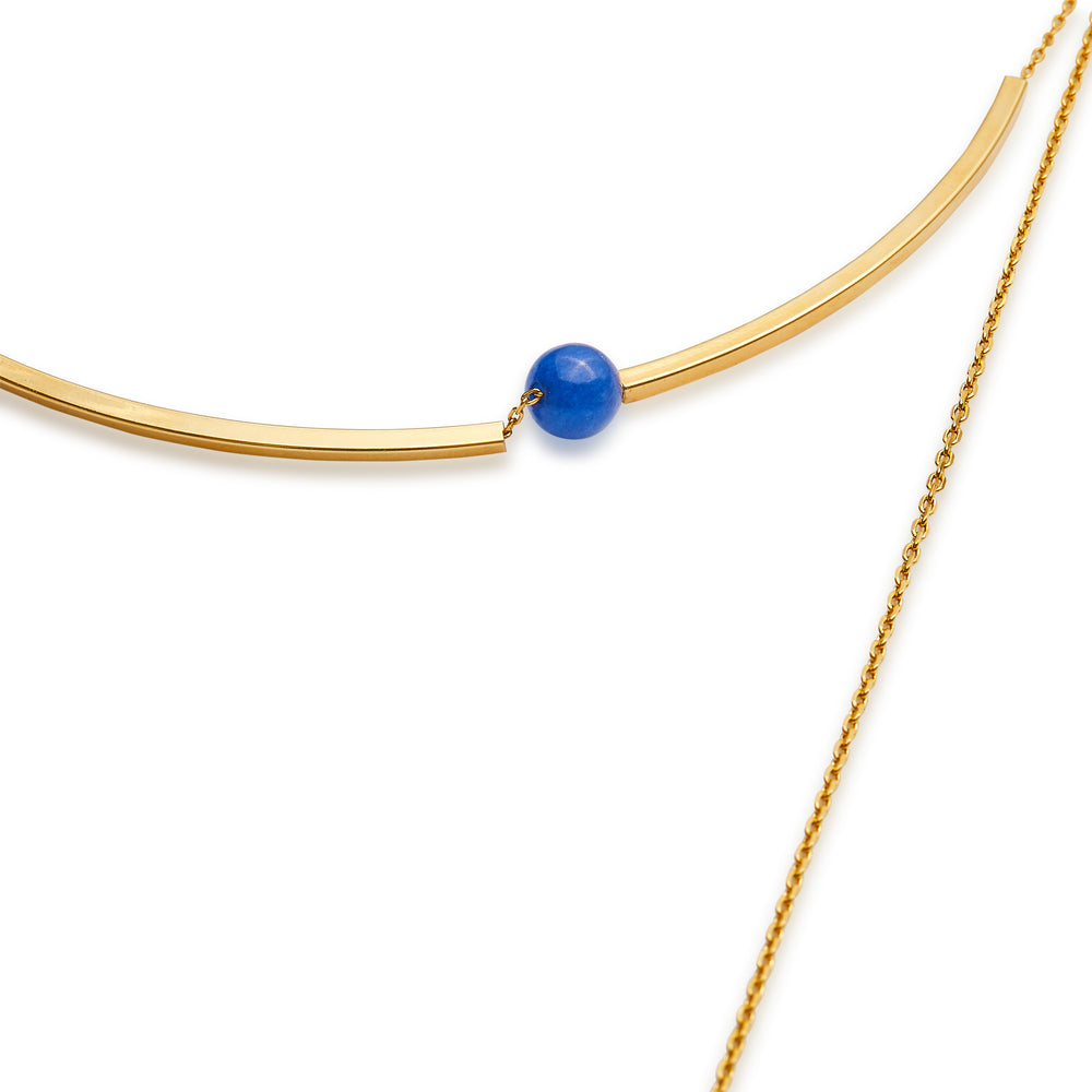 
                  
                    SS Necklace with Blue Stone
                  
                