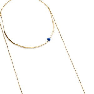 
                  
                    SS Necklace with Blue Stone
                  
                