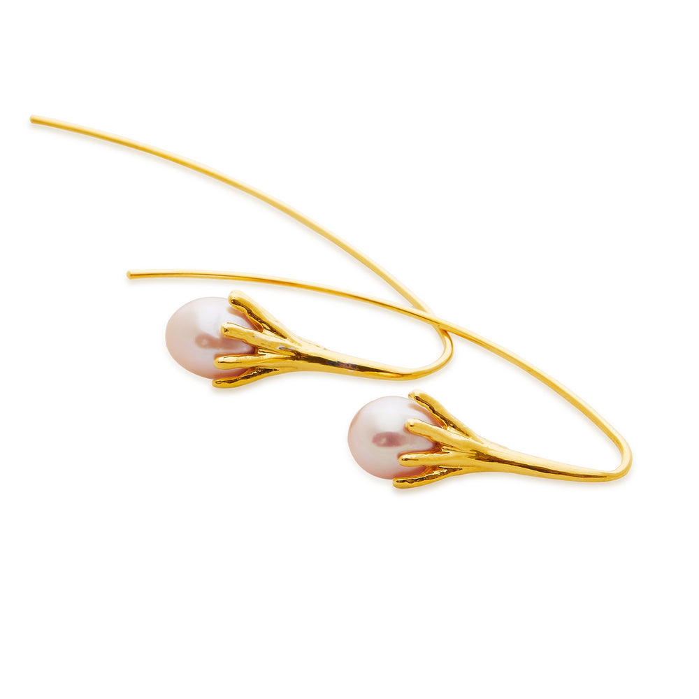 
                  
                    DROP Gold Earrings With Purple Pearls
                  
                