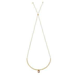 
                  
                    DROP Gold Necklace With Purple Pearl
                  
                